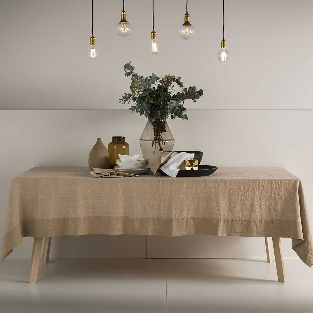 La Lino Tovaglia Rettangolare Poliestere Popeline 60 by 84-inch, Rosa La Lino Tovaglia Rettangolare Poliestere Popeline 60 by 84-inch, Rosa