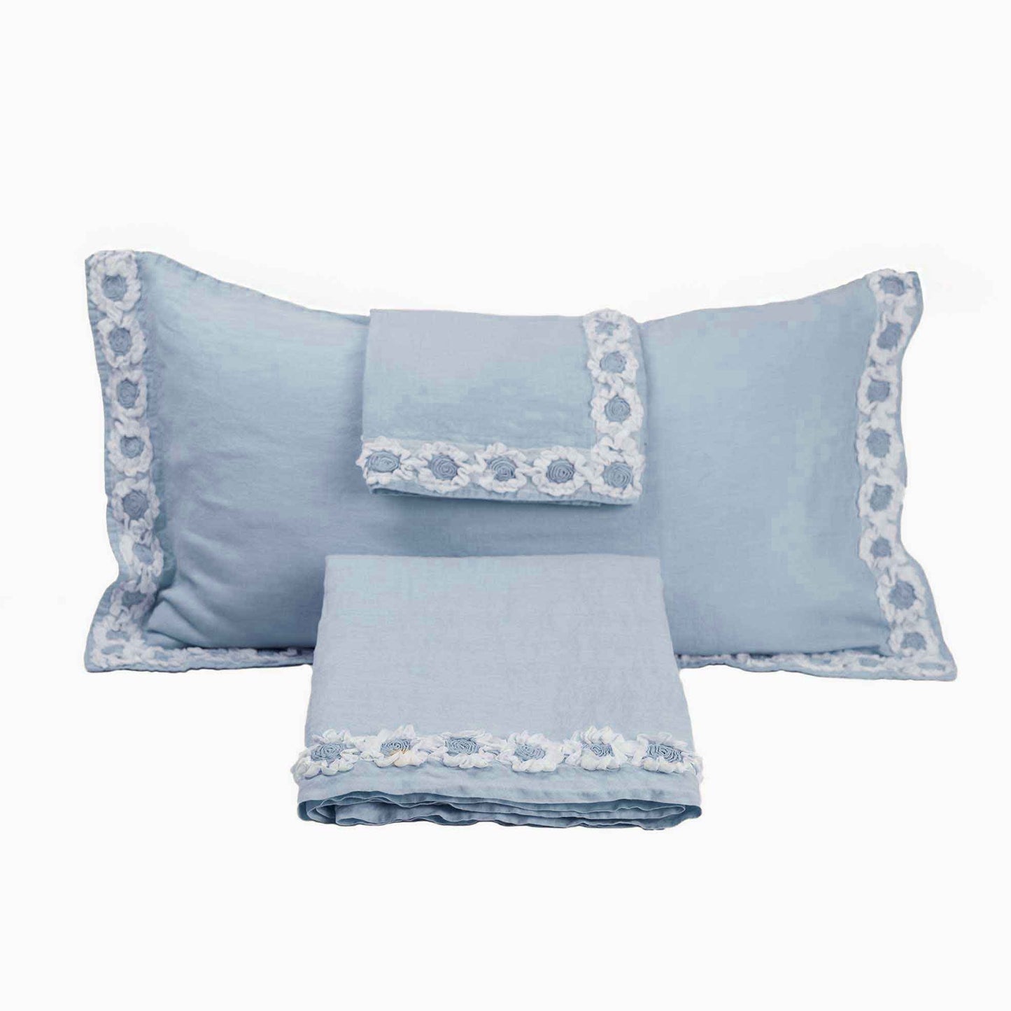 Double set with Peony embroidery