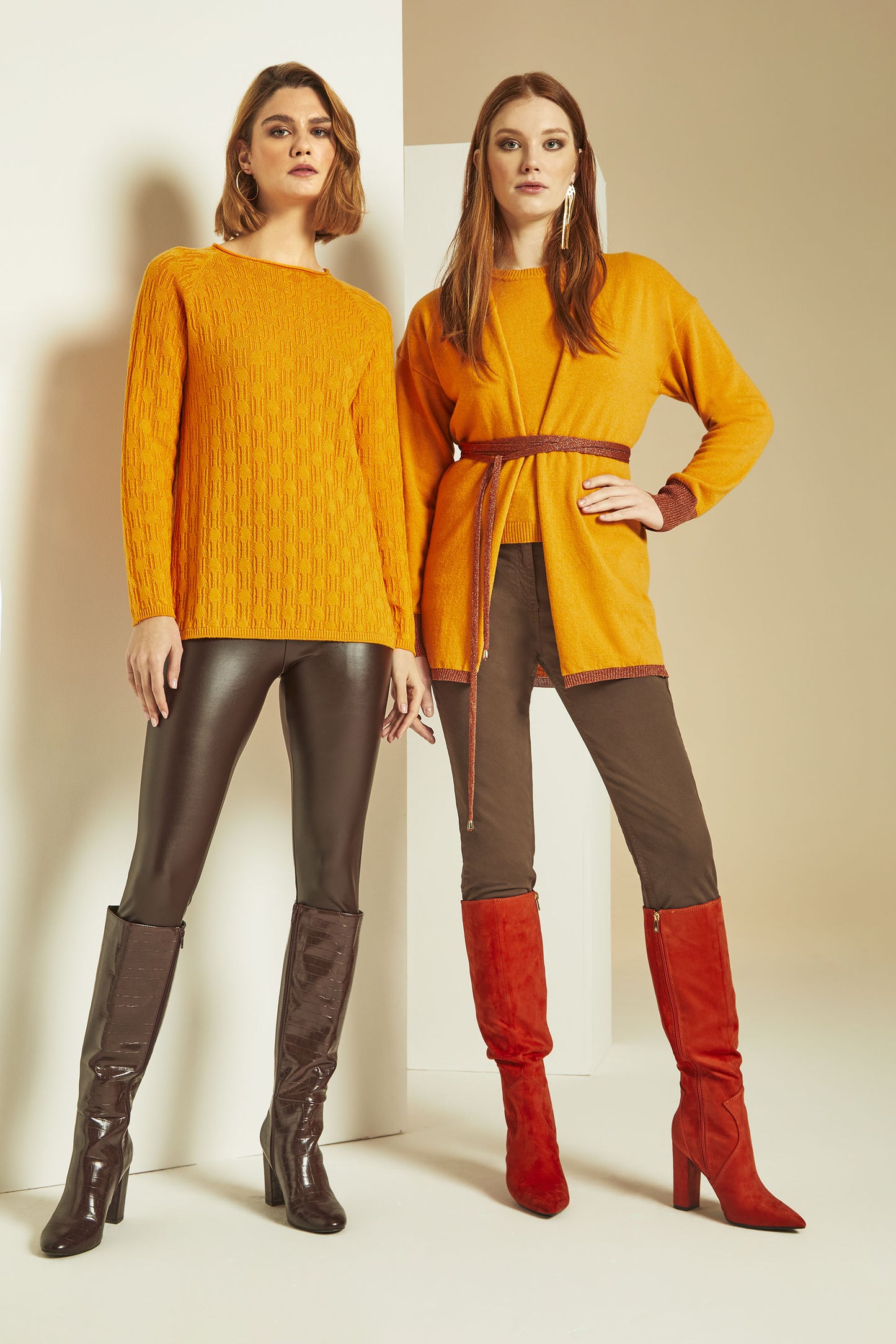 Cardigan lurex bordo e polsi con cintura inclusa