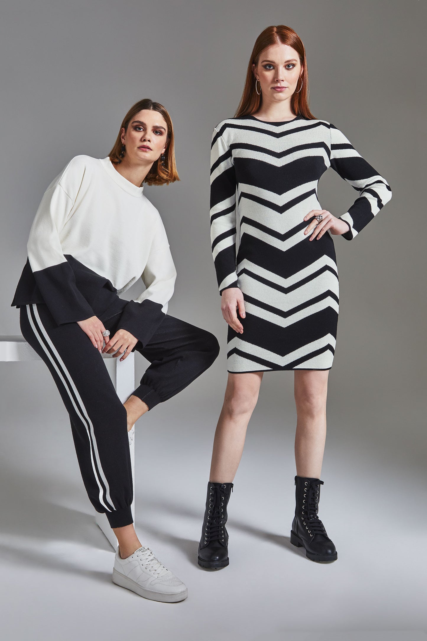 Maglia bicolor viscosa