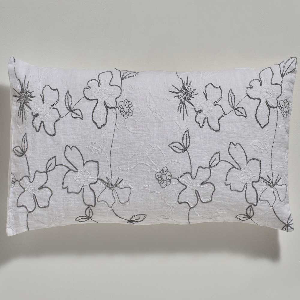 Double duvet cover and pillowcases with Narcissus embroidery