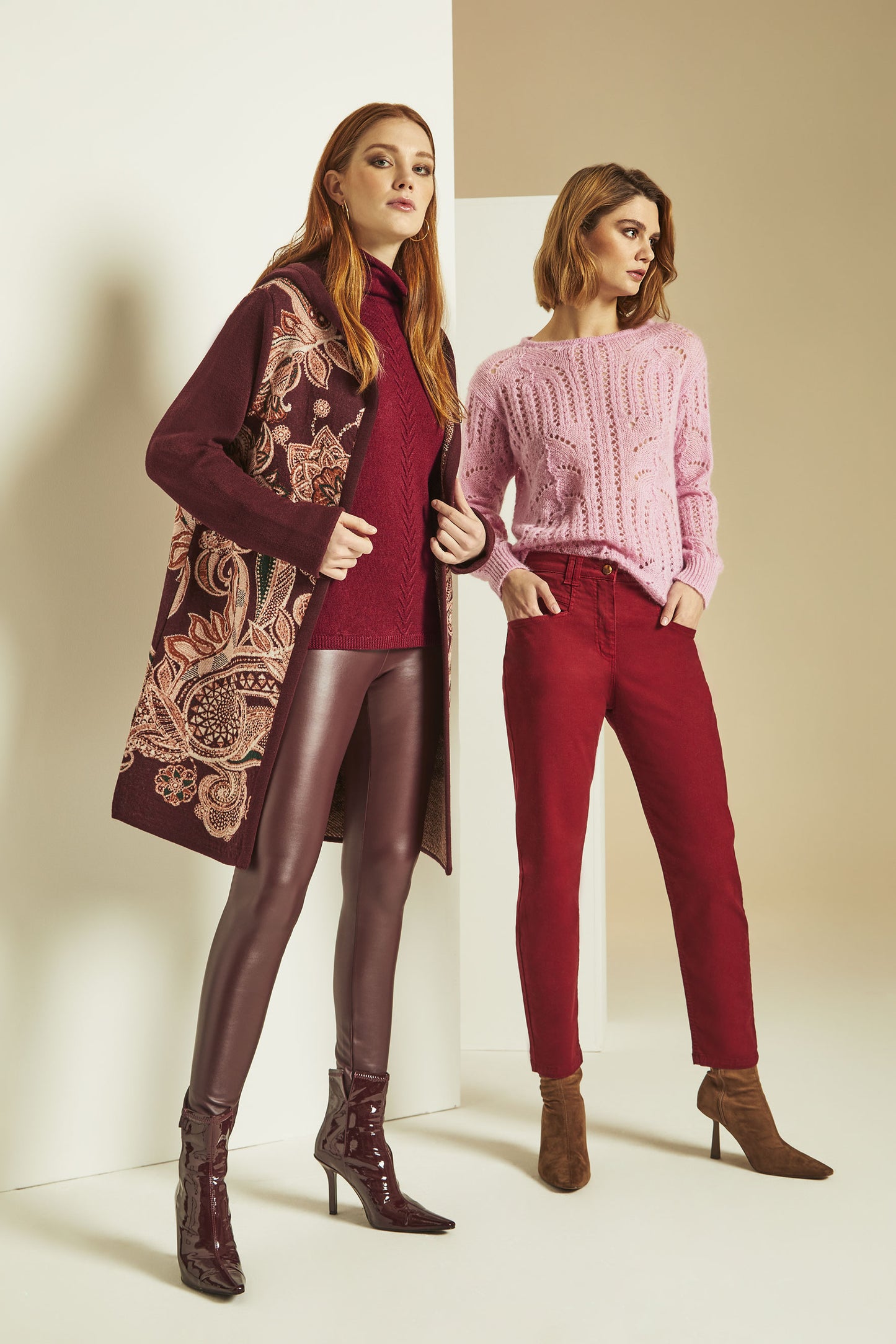 Cappotto jacquard con cappuccio