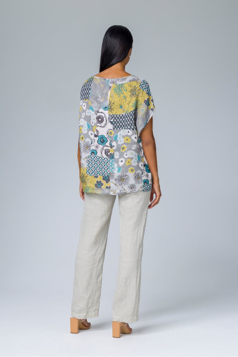 Blusa stampata a vestibilità ampia
