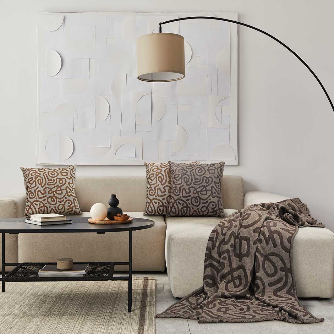 Plaid disegno Etnico con frange