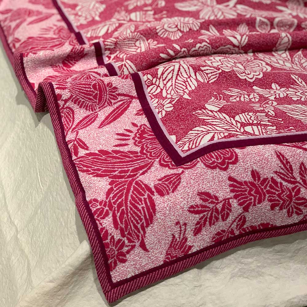 Plaid with fuchsia flower design * while stocks last