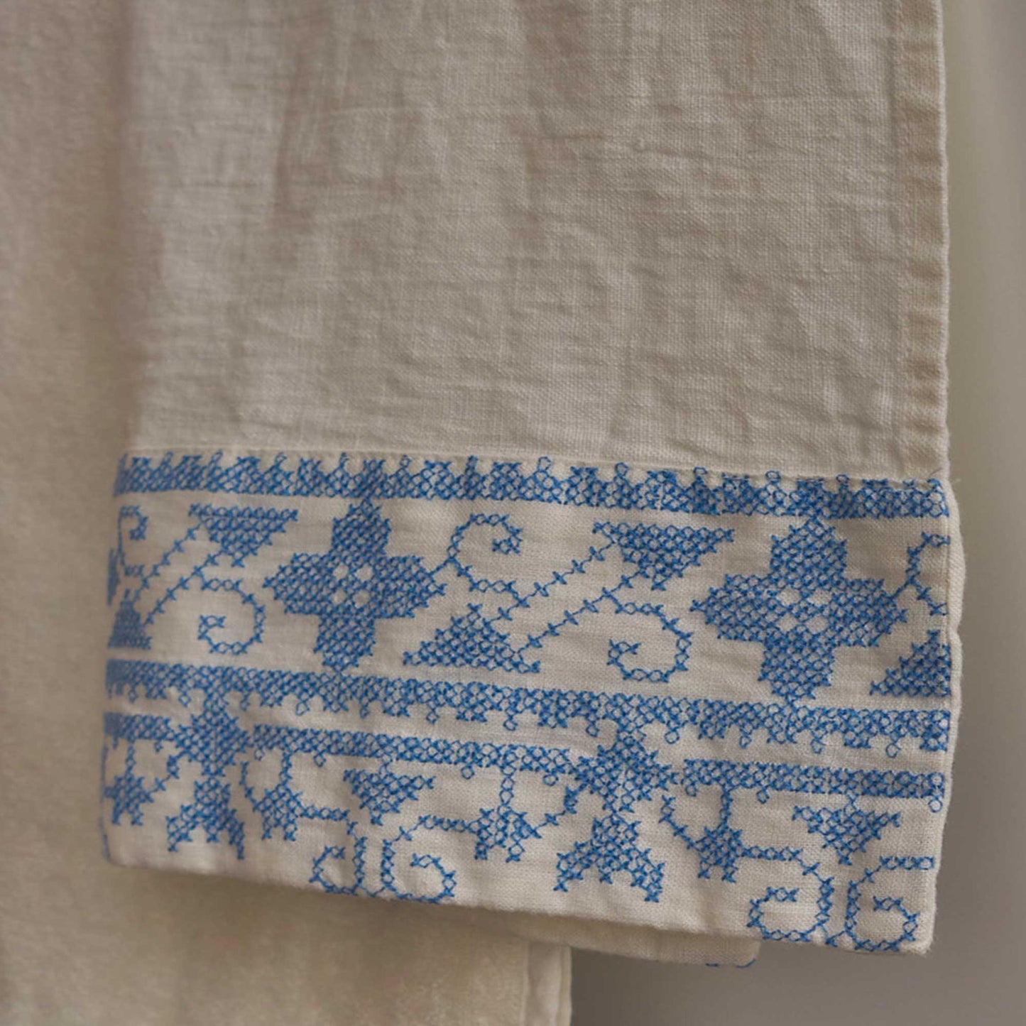 Tablecloth with cross stitch embroidery