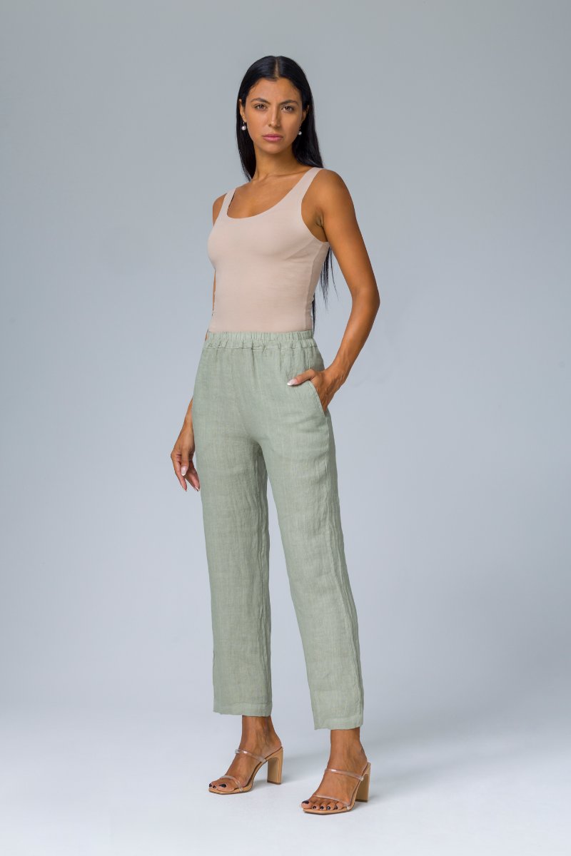 Pantalone con elastico in vita