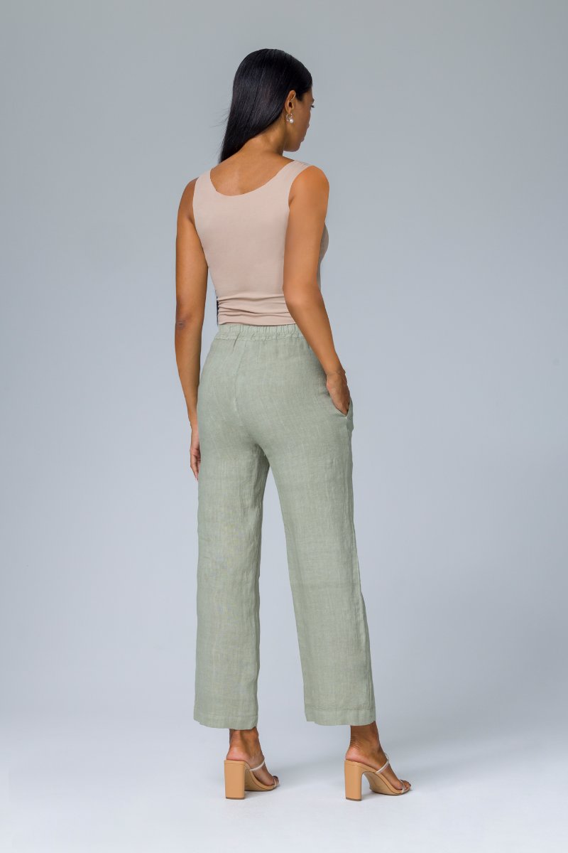 Pantalone con elastico in vita