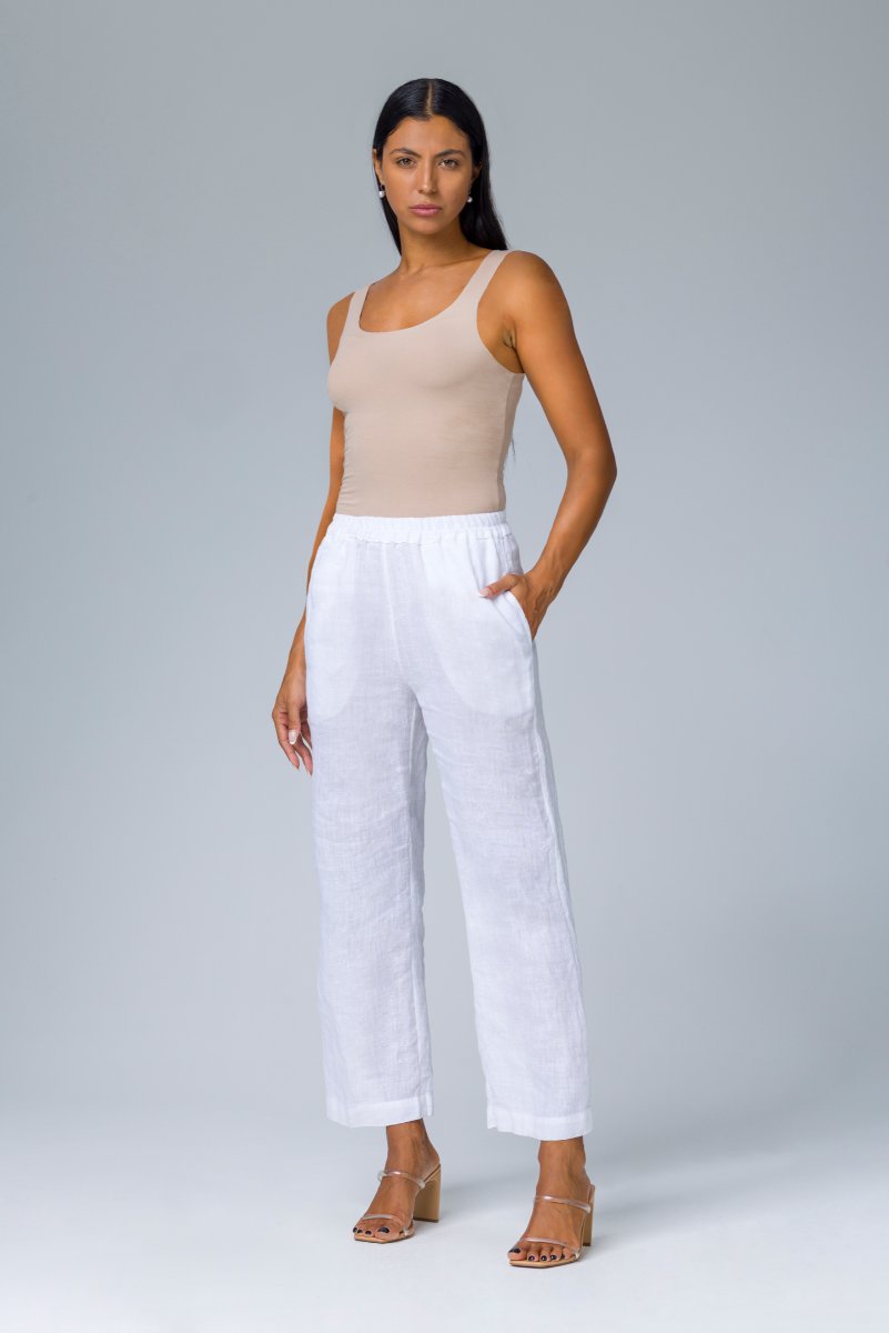 Pantalone con elastico in vita
