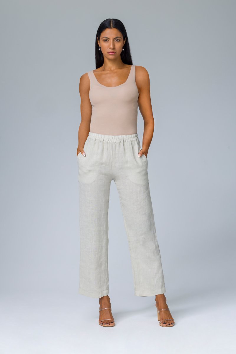 Pantalone con elastico in vita