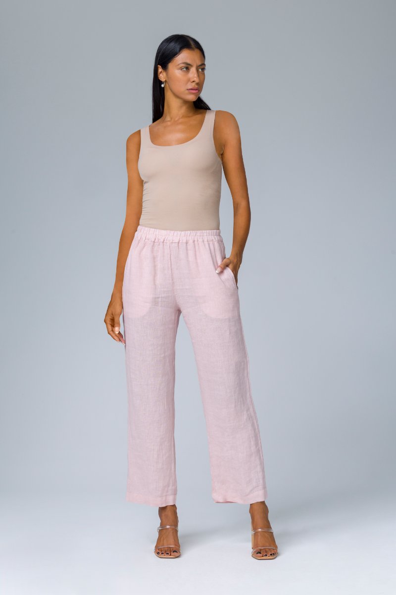 Pantalone con elastico in vita