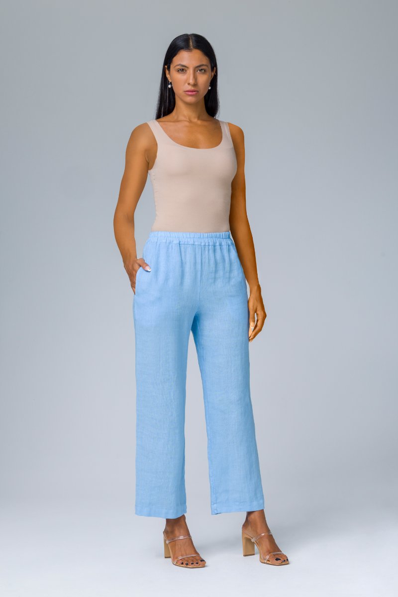 Pantalone con elastico in vita