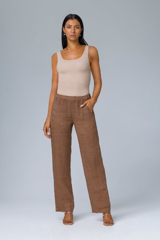 Pantalone ampio con elastico in vita