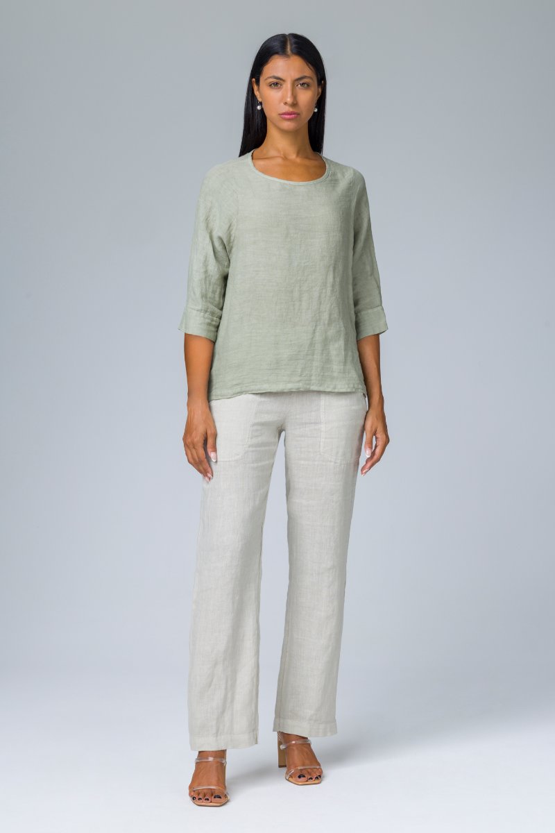 Blusa con bottoni dietro