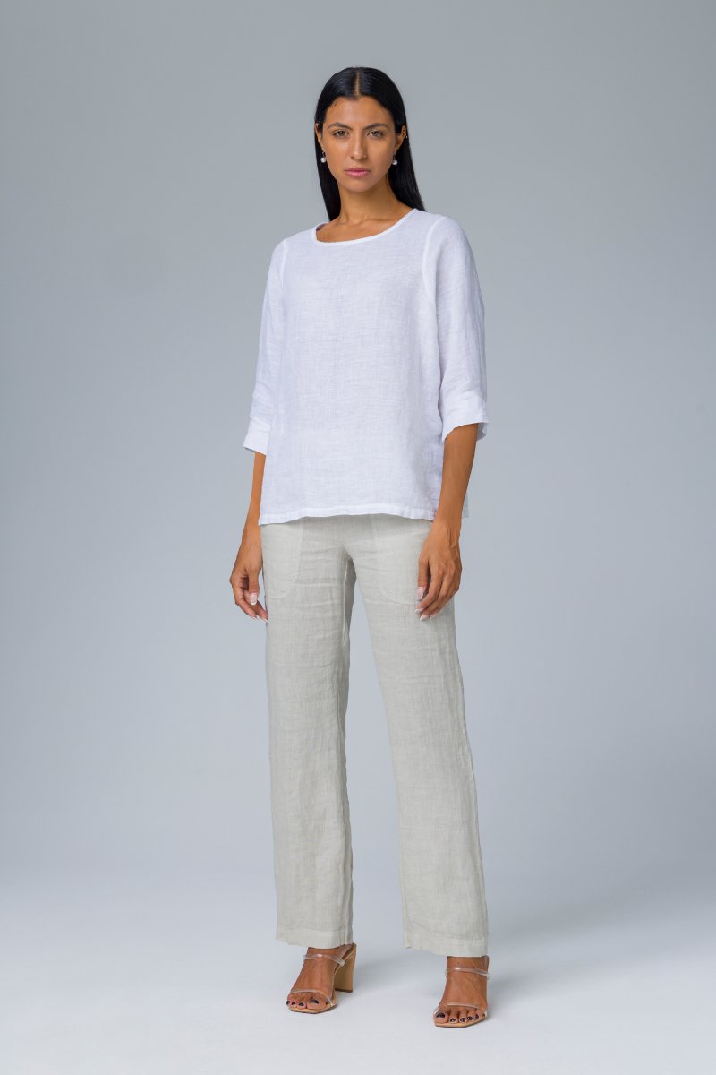 Blusa con bottoni dietro