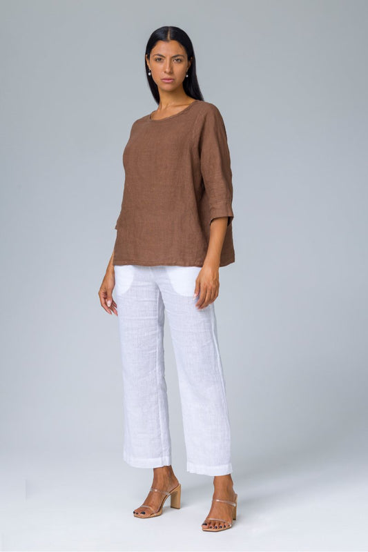 Blusa con bottoni dietro