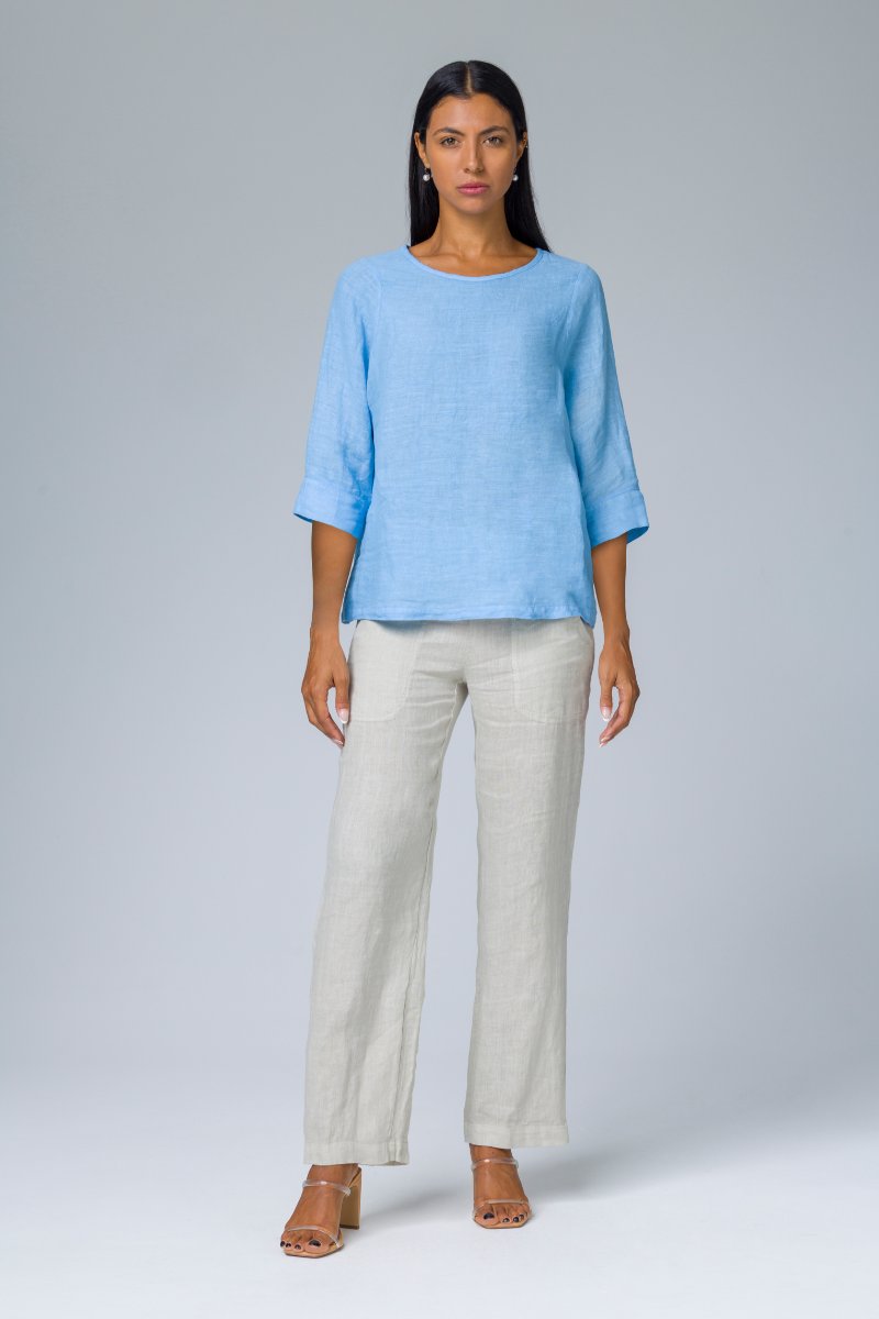 Blusa con bottoni dietro