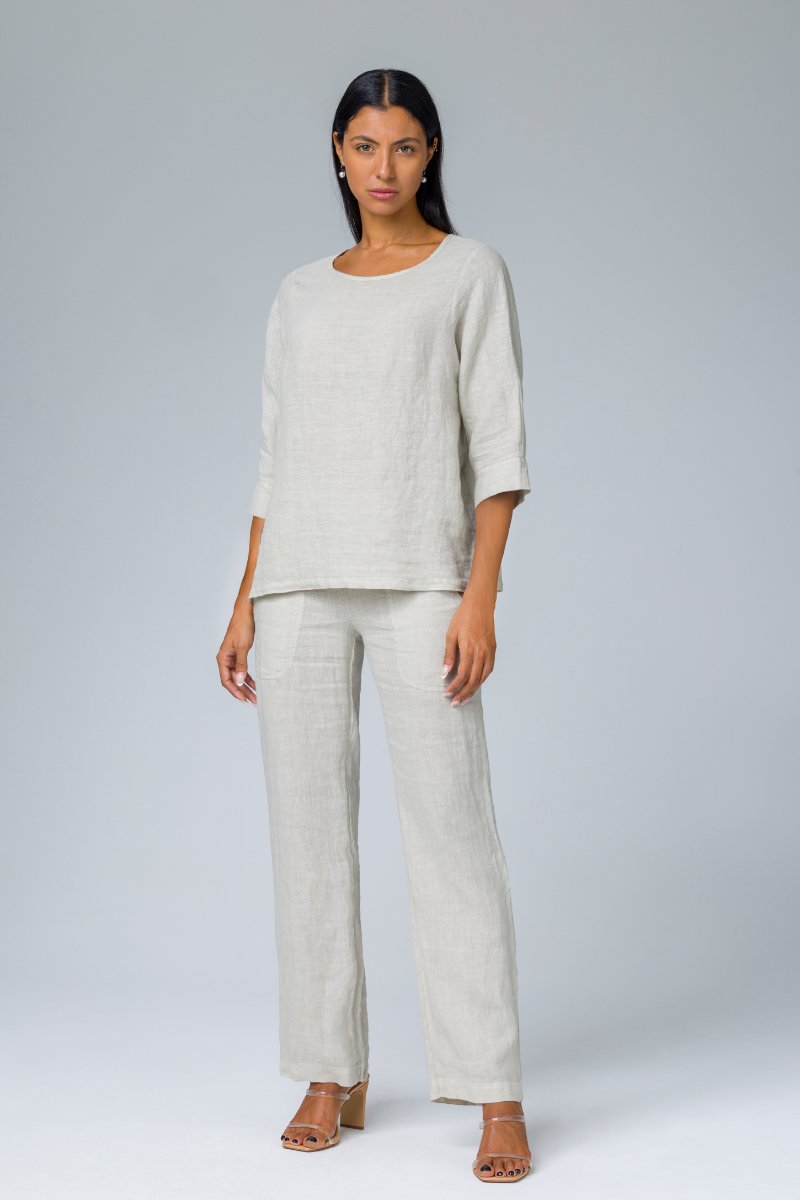 Blusa con bottoni dietro