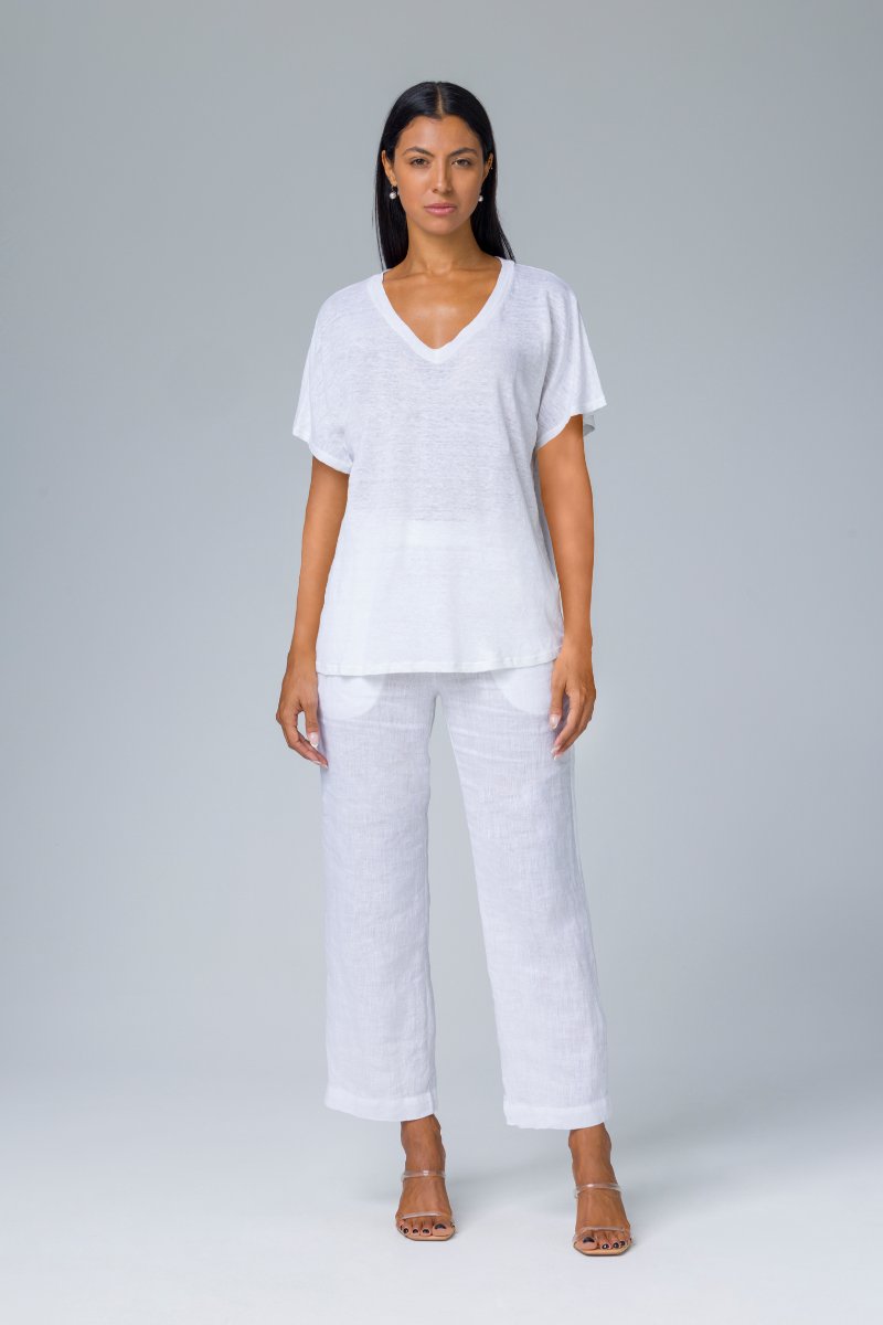 T-shirt con scollo a V