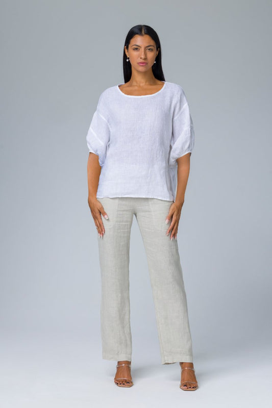 Blusa con maniche a sbuffo
