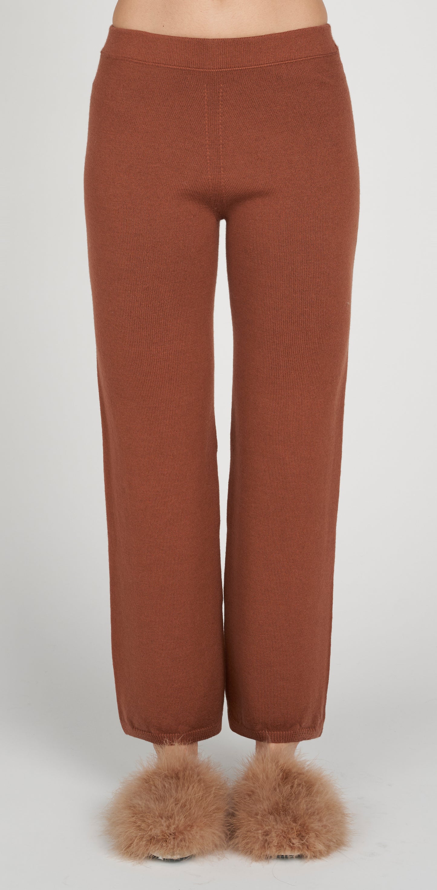 Pantaloni gamba larga lana