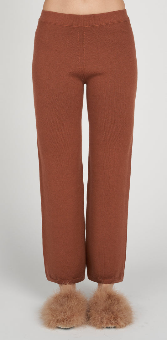 Pantaloni gamba larga lana