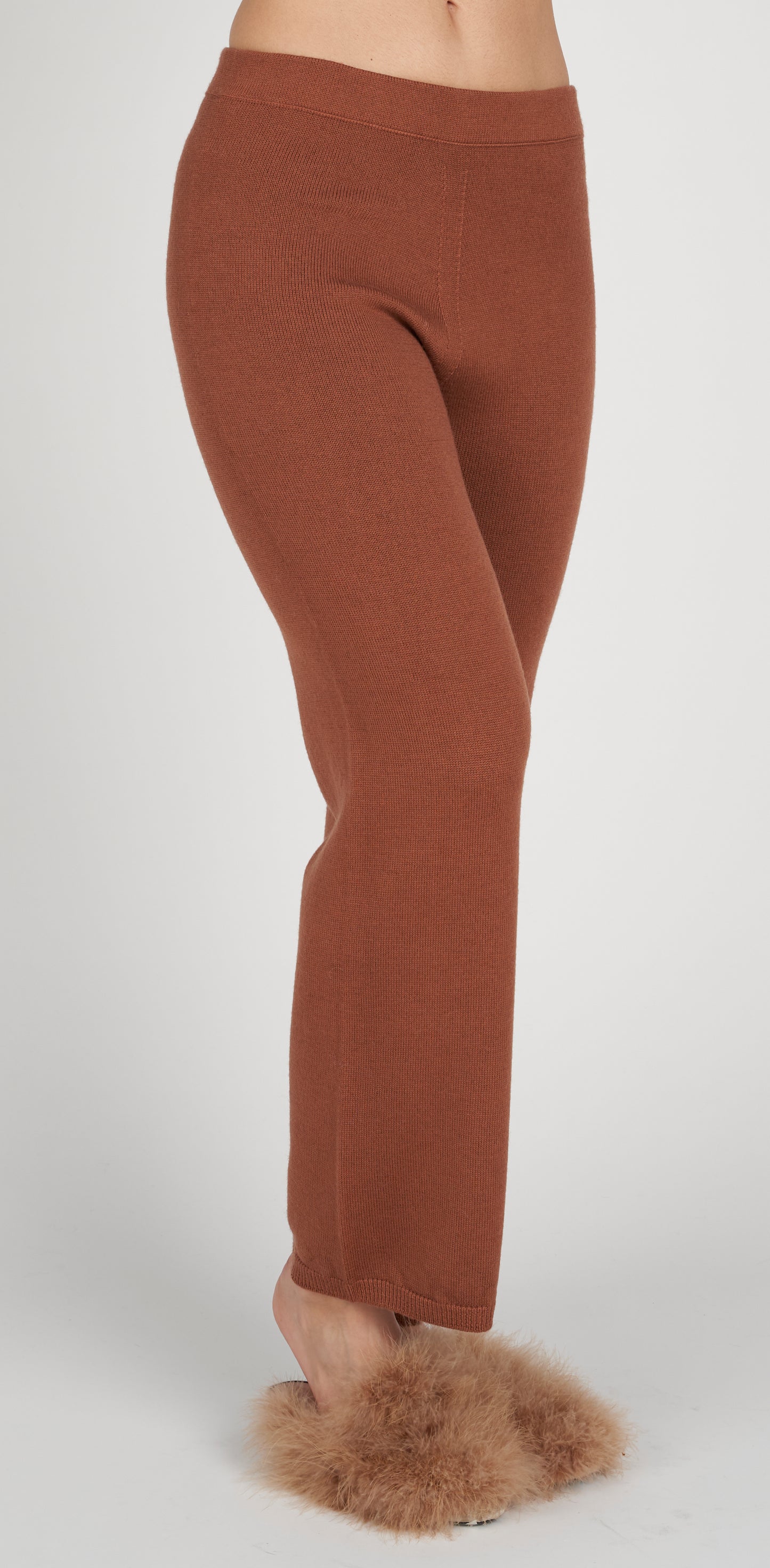 Pantaloni gamba larga lana