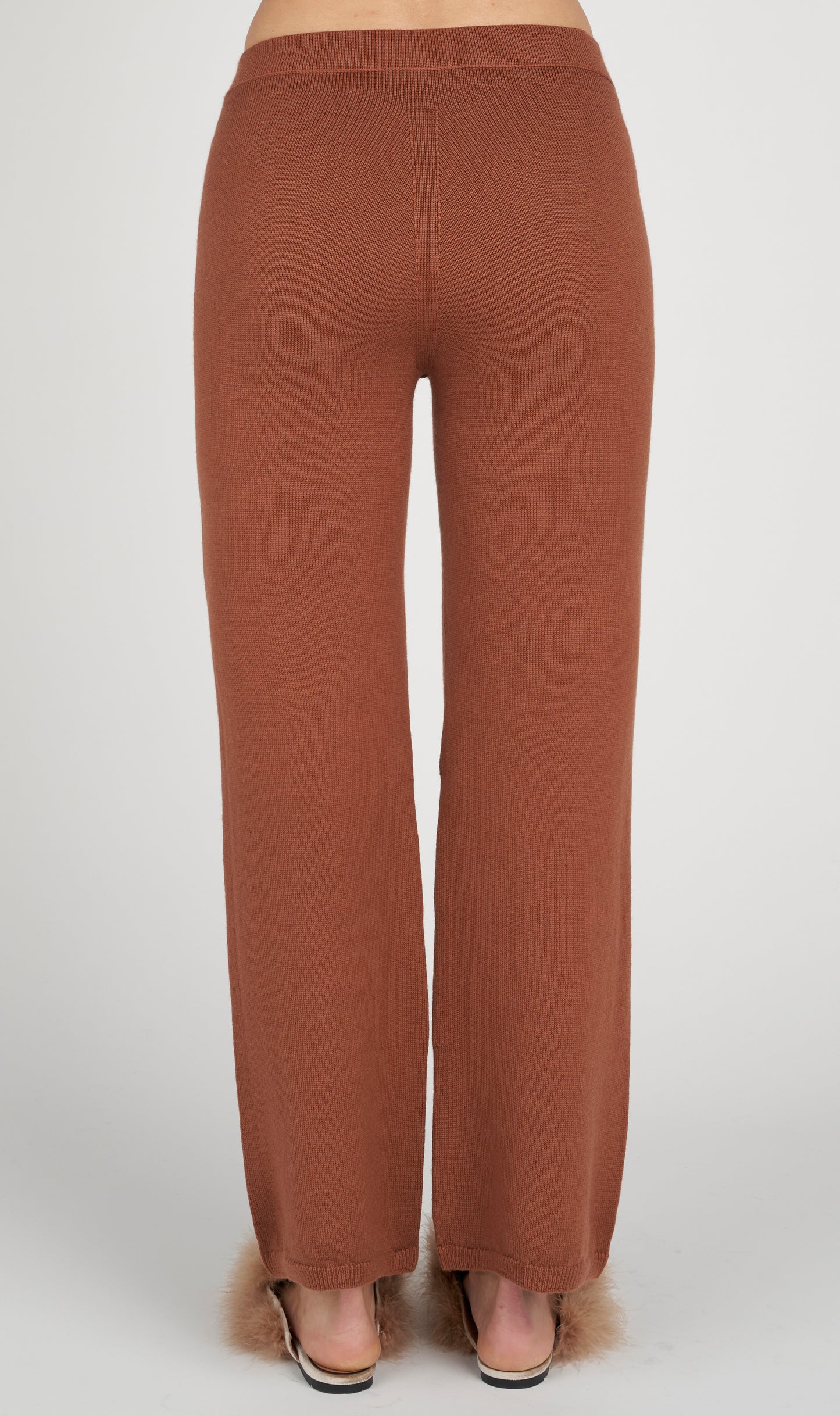 Pantaloni gamba larga lana