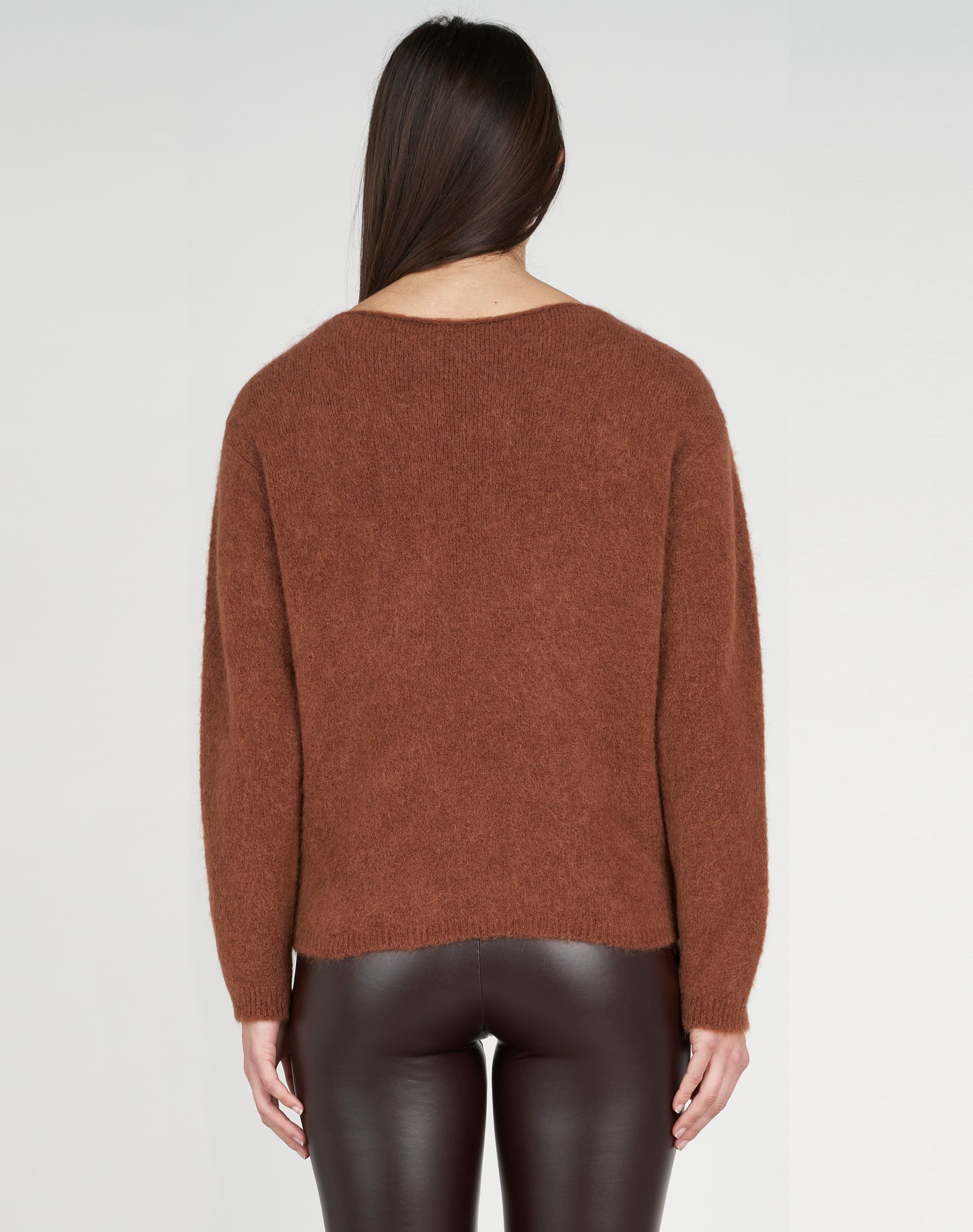 Maglia scollo barchetta alpaca