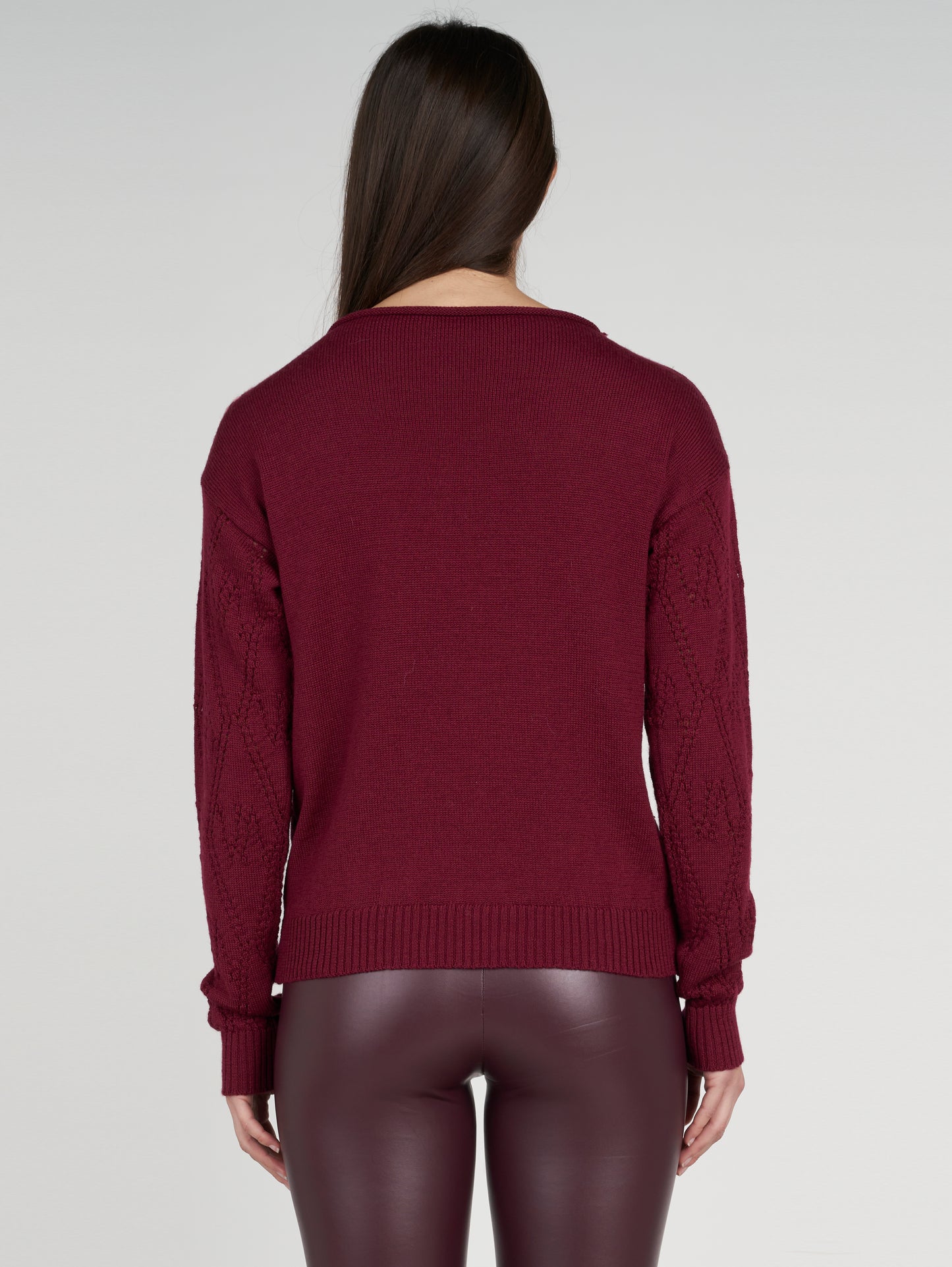 Maglietta barchetta con ricamo a fiori