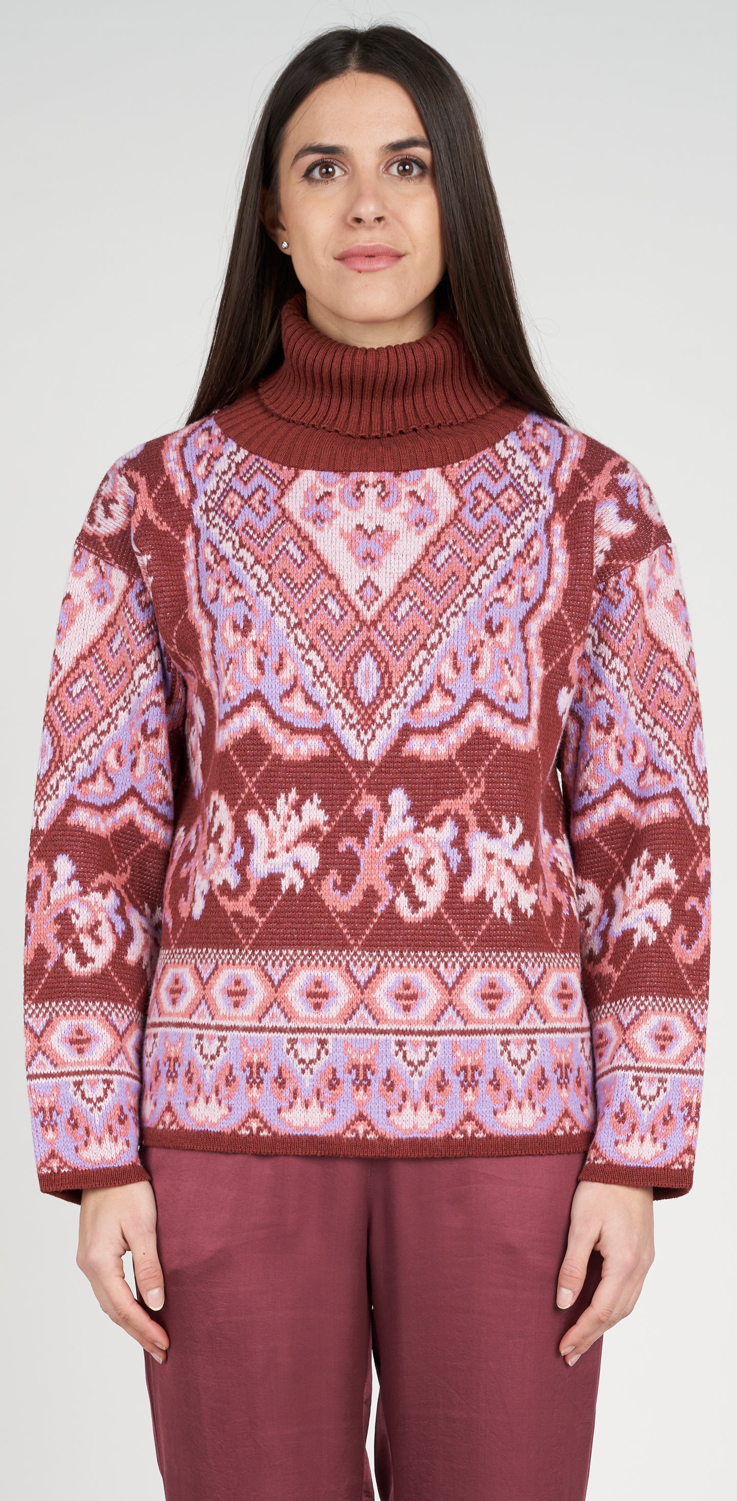 Dolcevita jacquard caramello