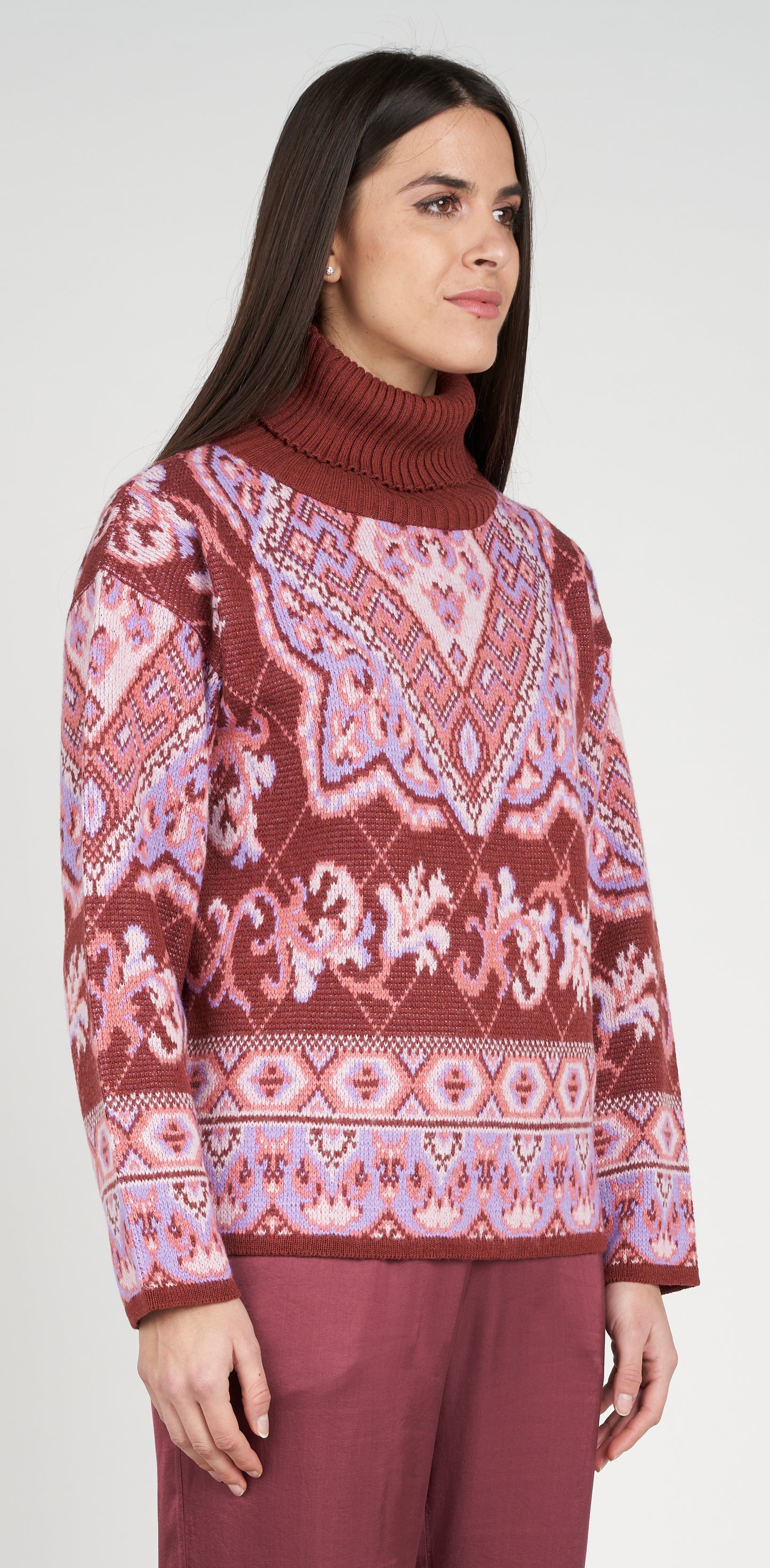 Dolcevita jacquard caramello