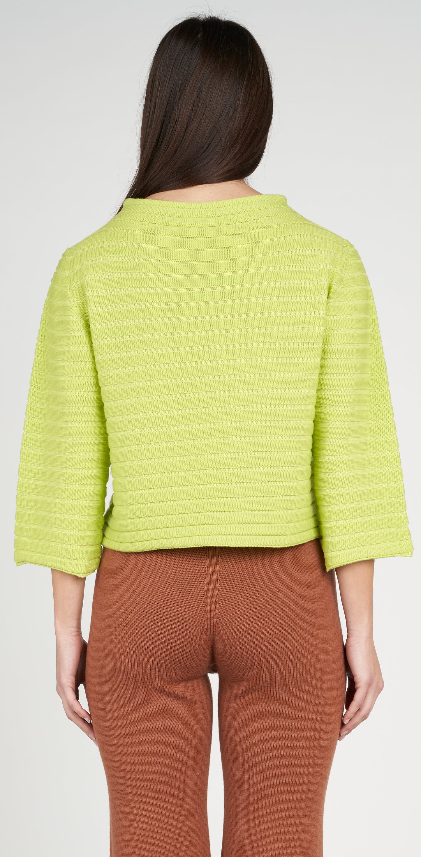 Maglia a coste con manica 3/4