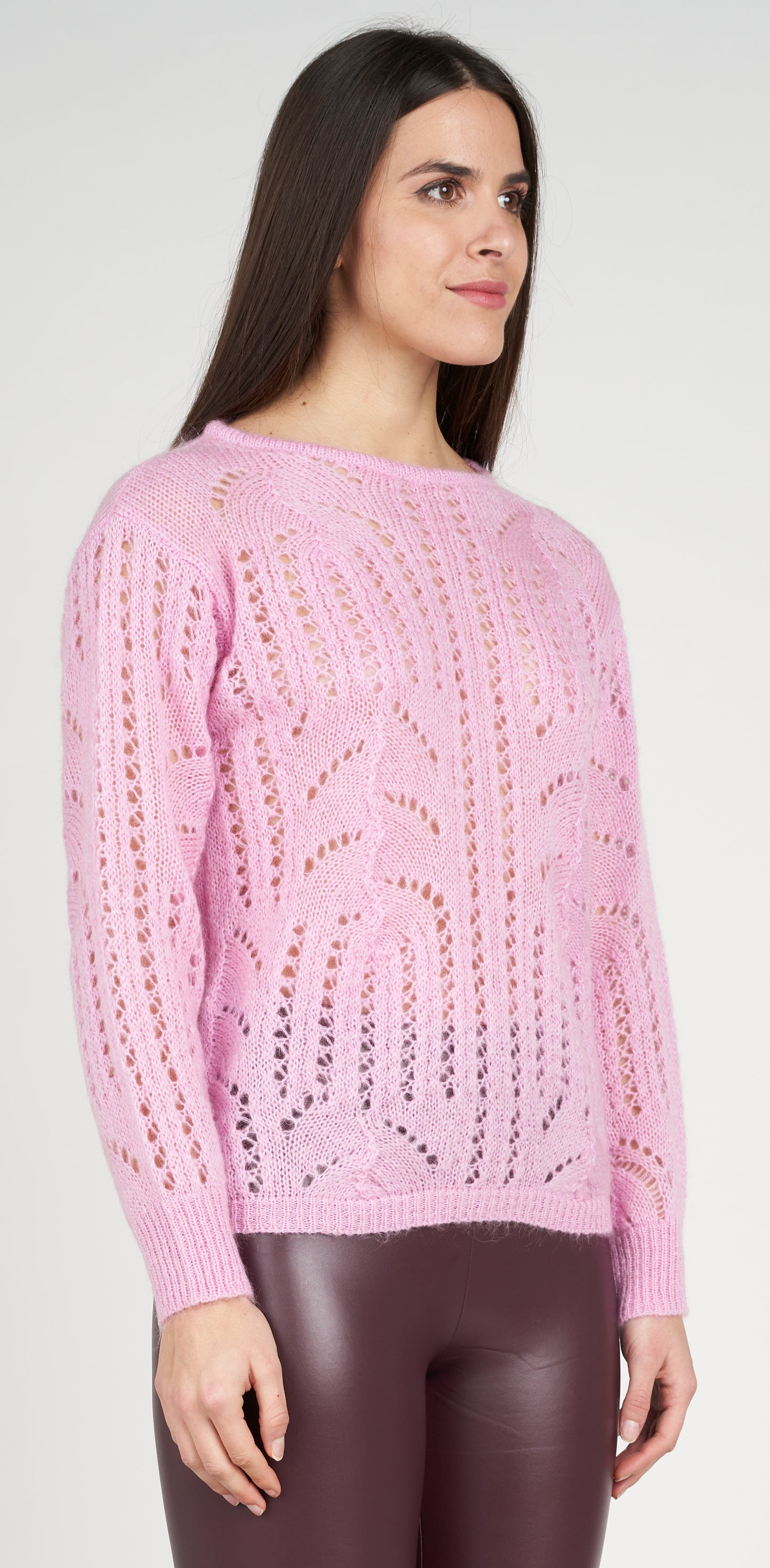 Maglia barchetta traforata