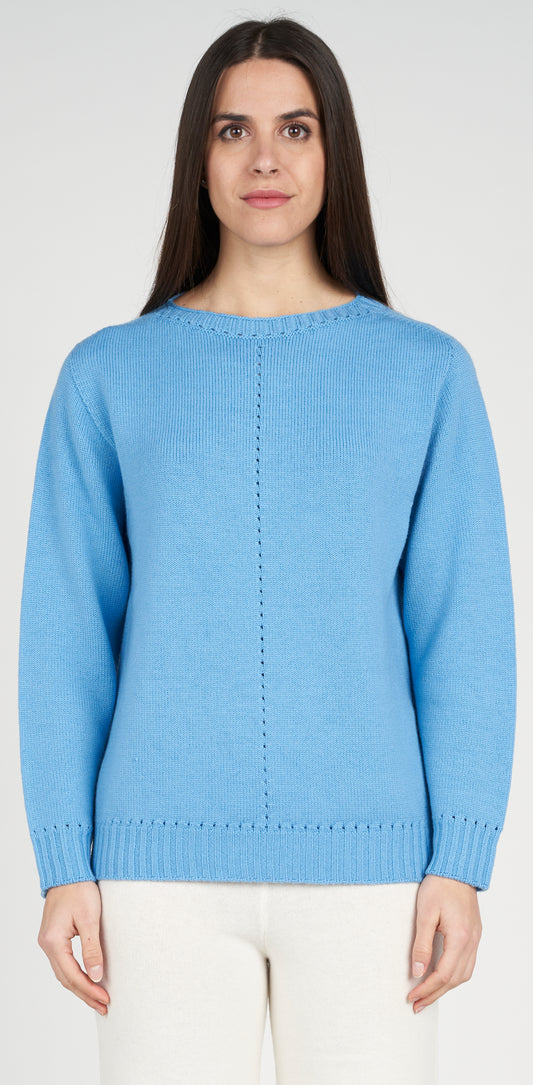 Maglia barchetta traforata