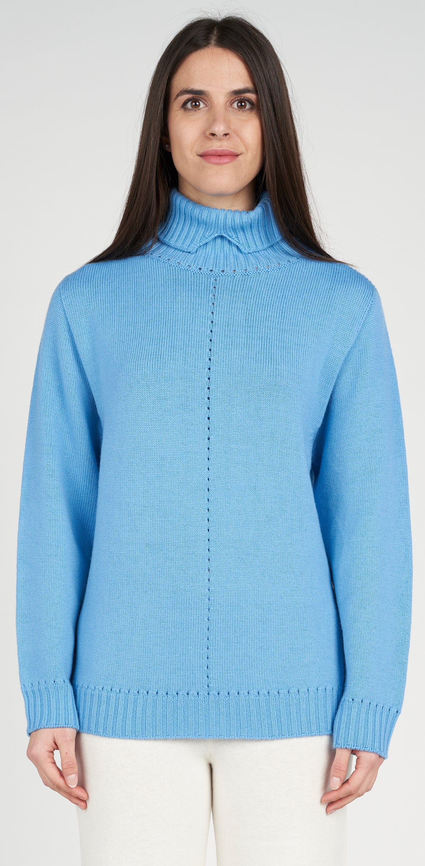 Maglia dolcevita traforata