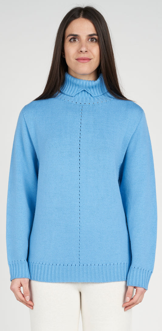 Maglia dolcevita traforata