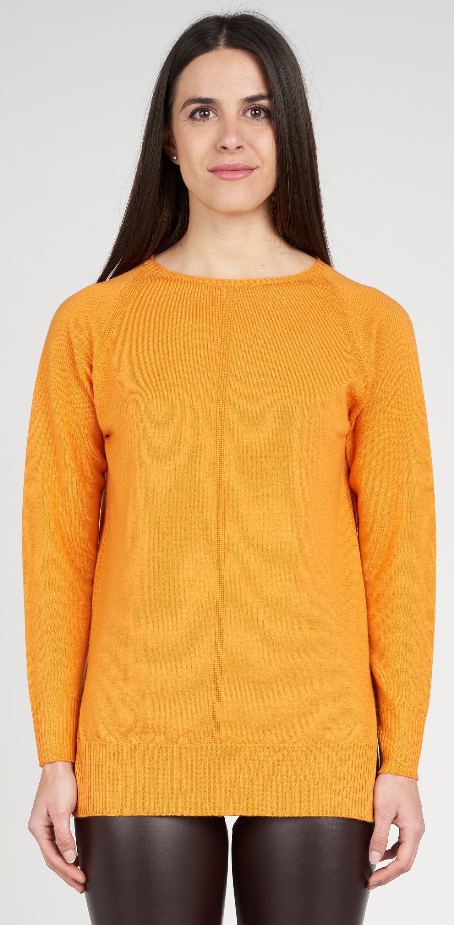 Maglia barchetta con calatura centrale