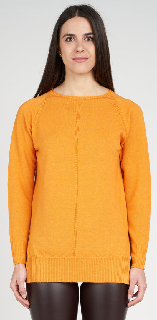 Maglia barchetta con calatura centrale