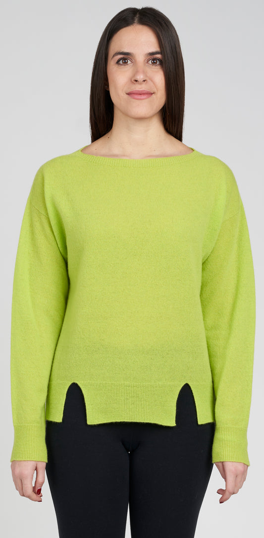 Maglia barchetta con spacchi davanti