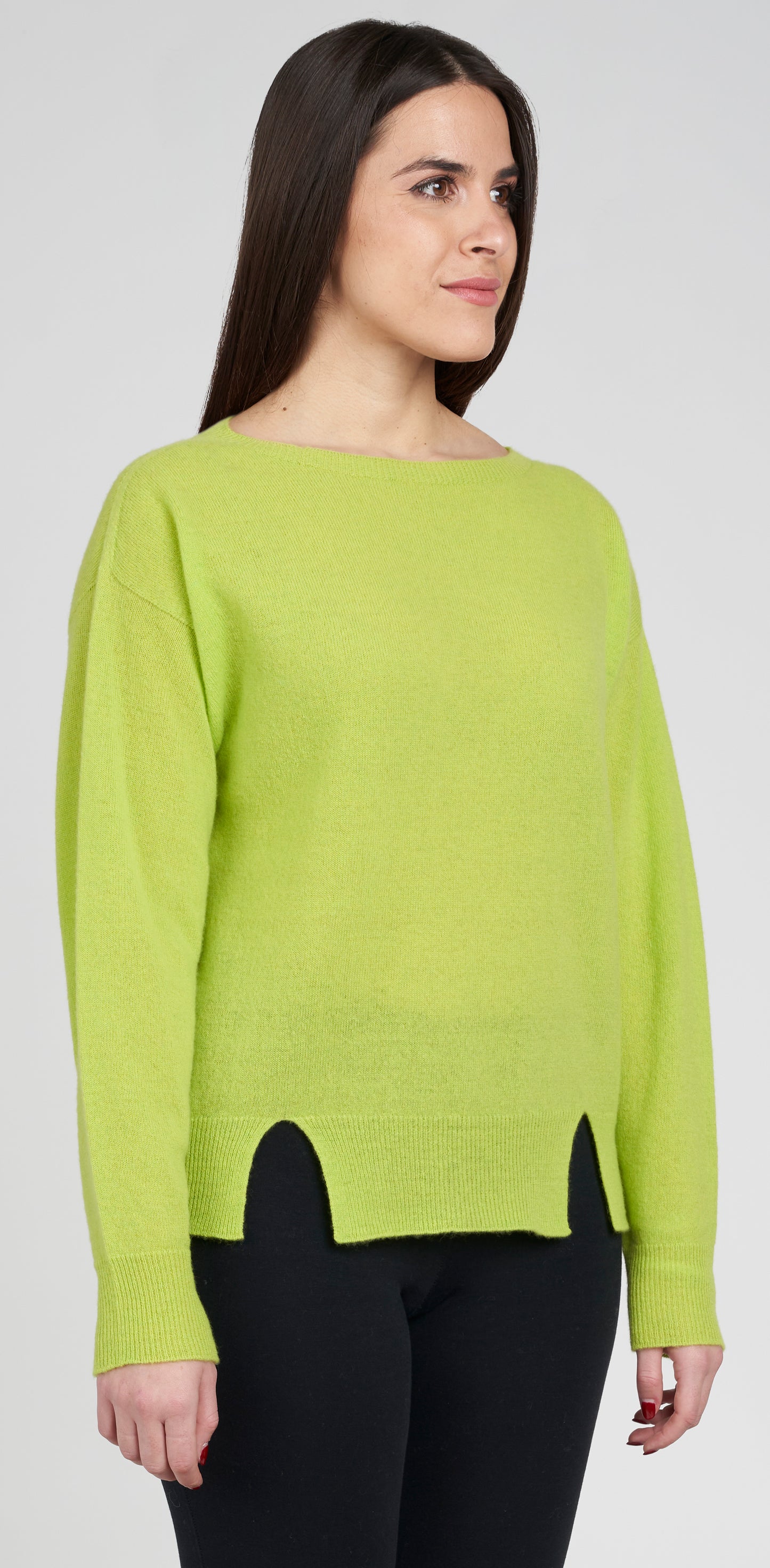 Maglia barchetta con spacchi davanti