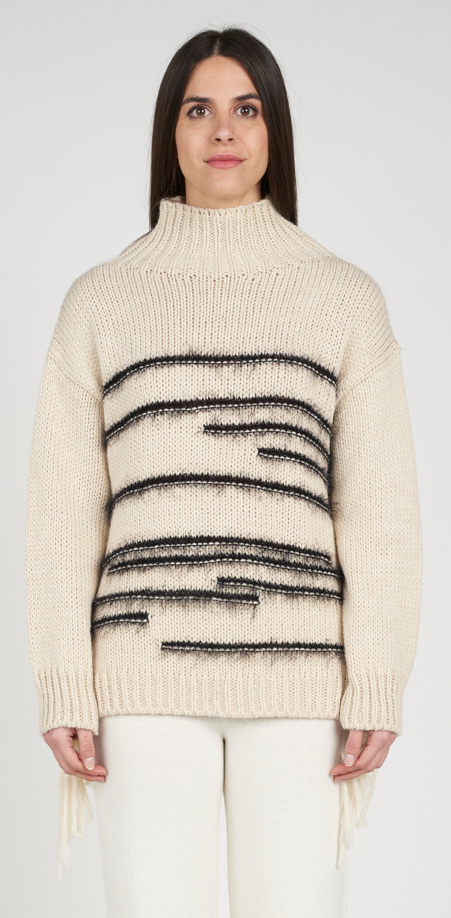 Dolcevita con maxi frange