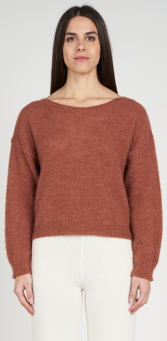 Maglia scollata dietro con pizzo