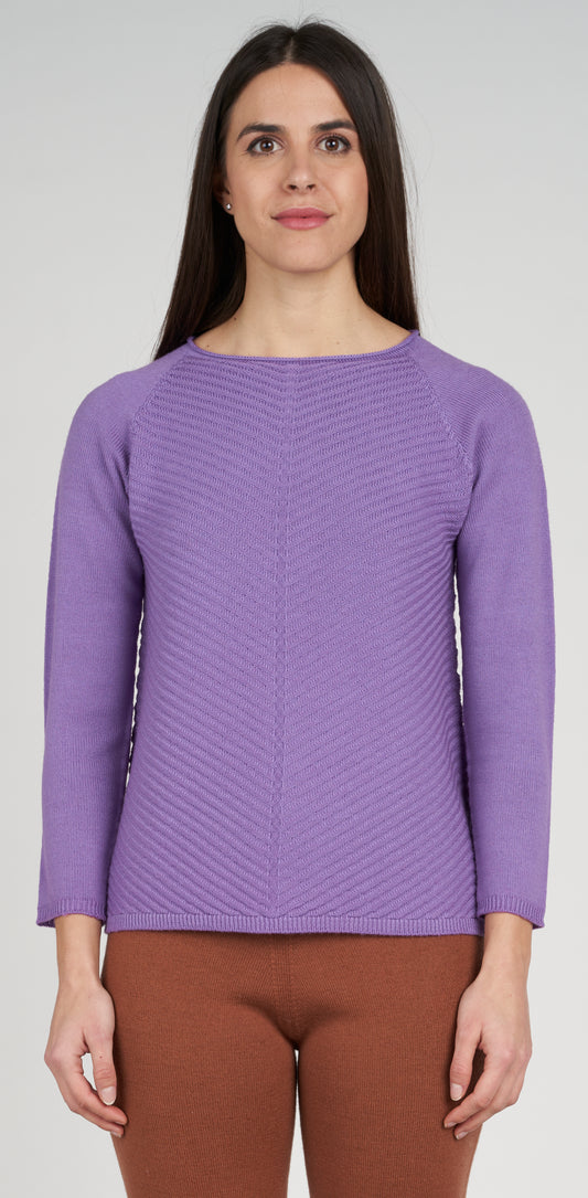 Maglia barchetta coste sul davanti