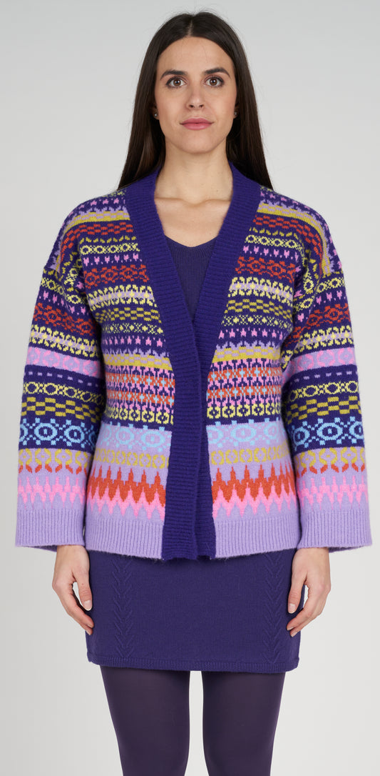 Cardigan motivo chevron