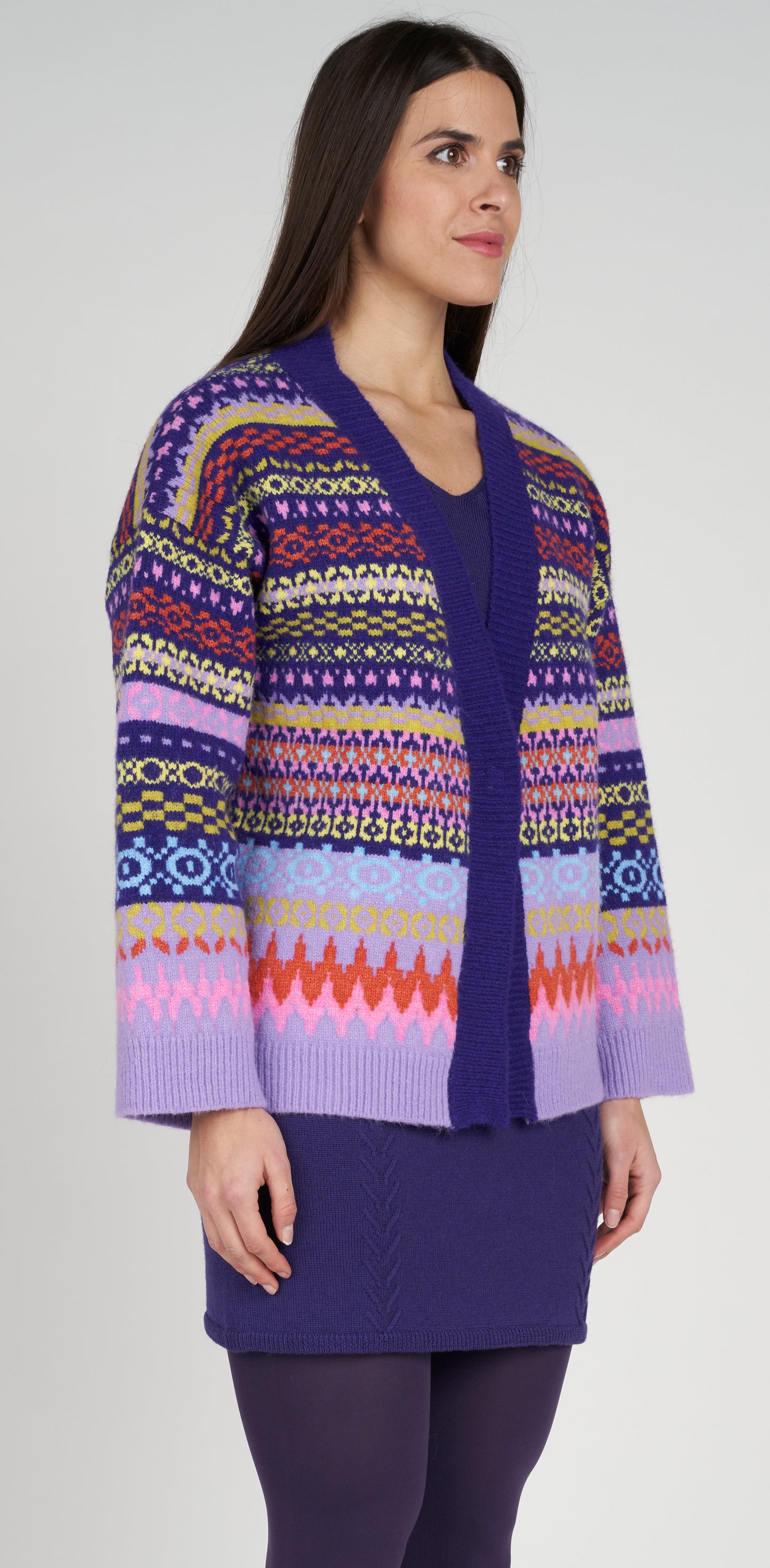 Cardigan motivo chevron