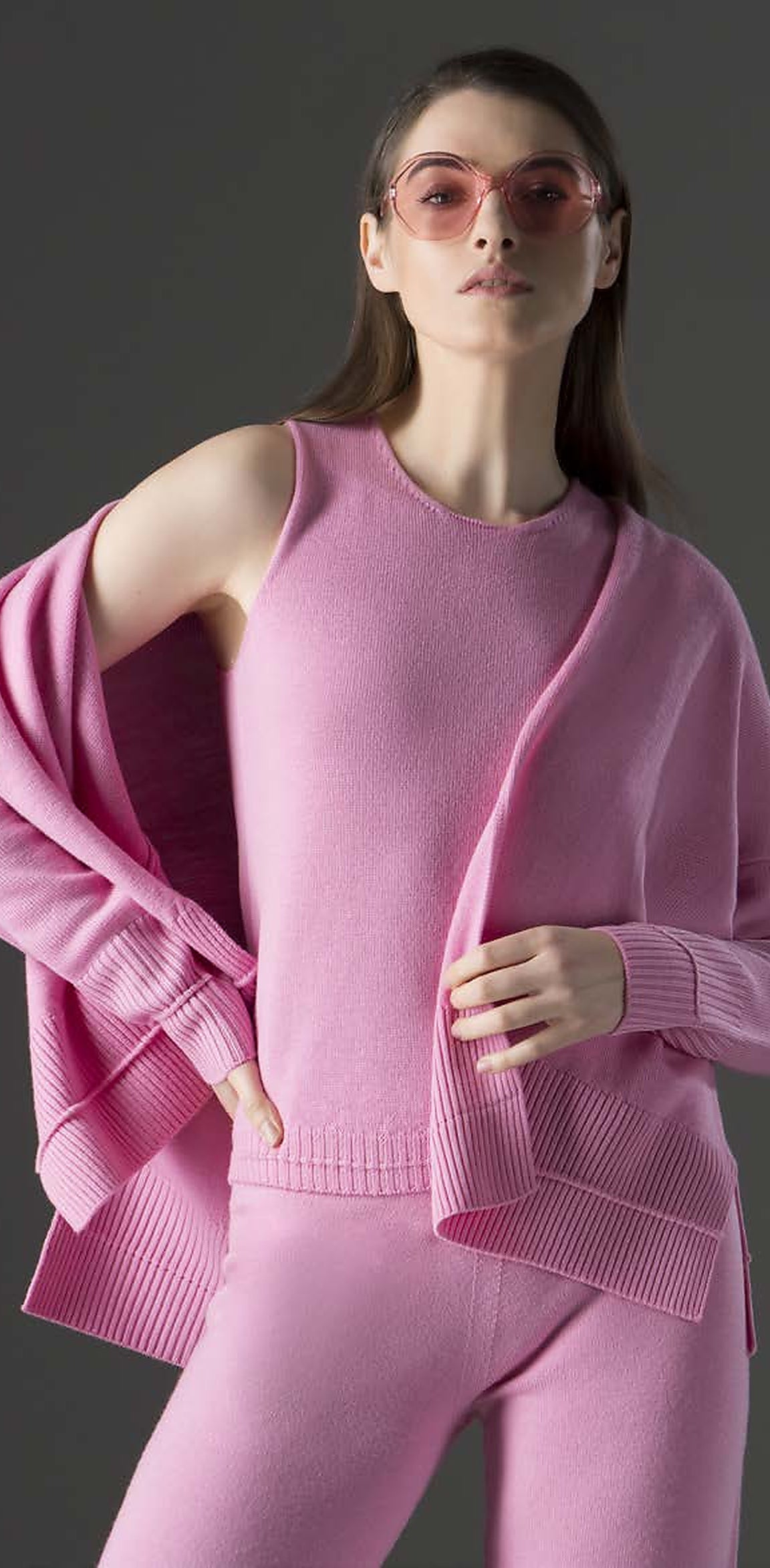 Cardigan calato over